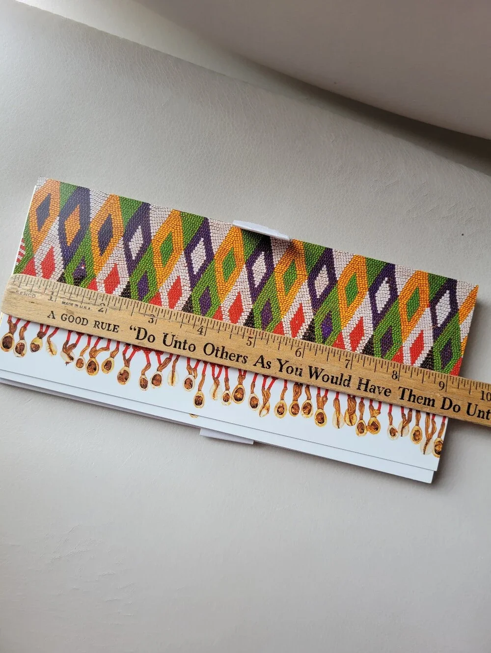 African Beadwork Notecards (10) Imagery of Kirdi artisan colorful beaded aprons